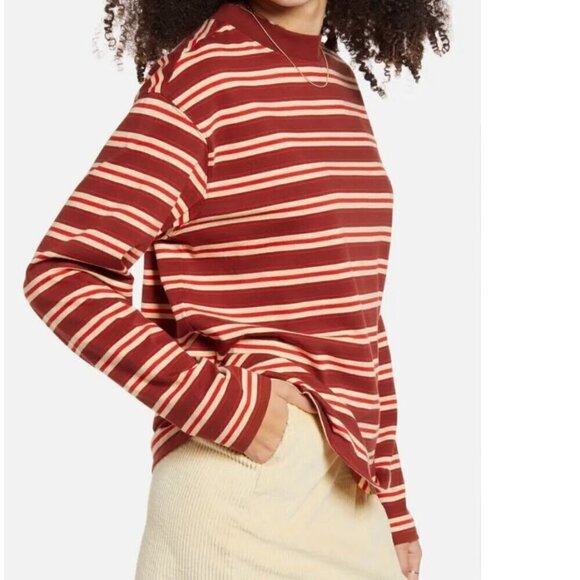 NWT BP by Nordstrom Organic Cotton Stripe Oversized Long Sleeve - S - Picture 9 of 10
